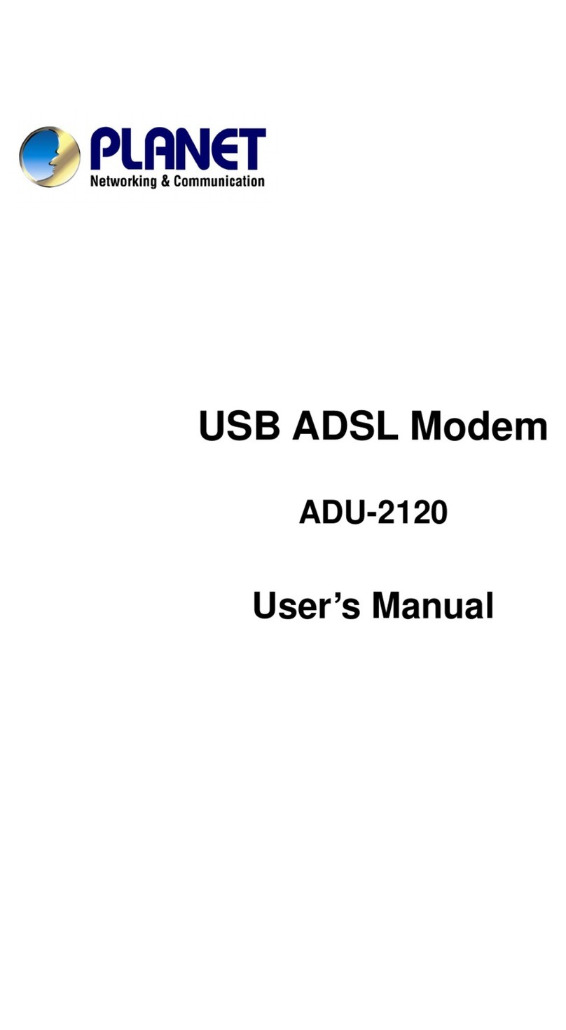 Planet USB ADSL Modem ADU-2120 User manual