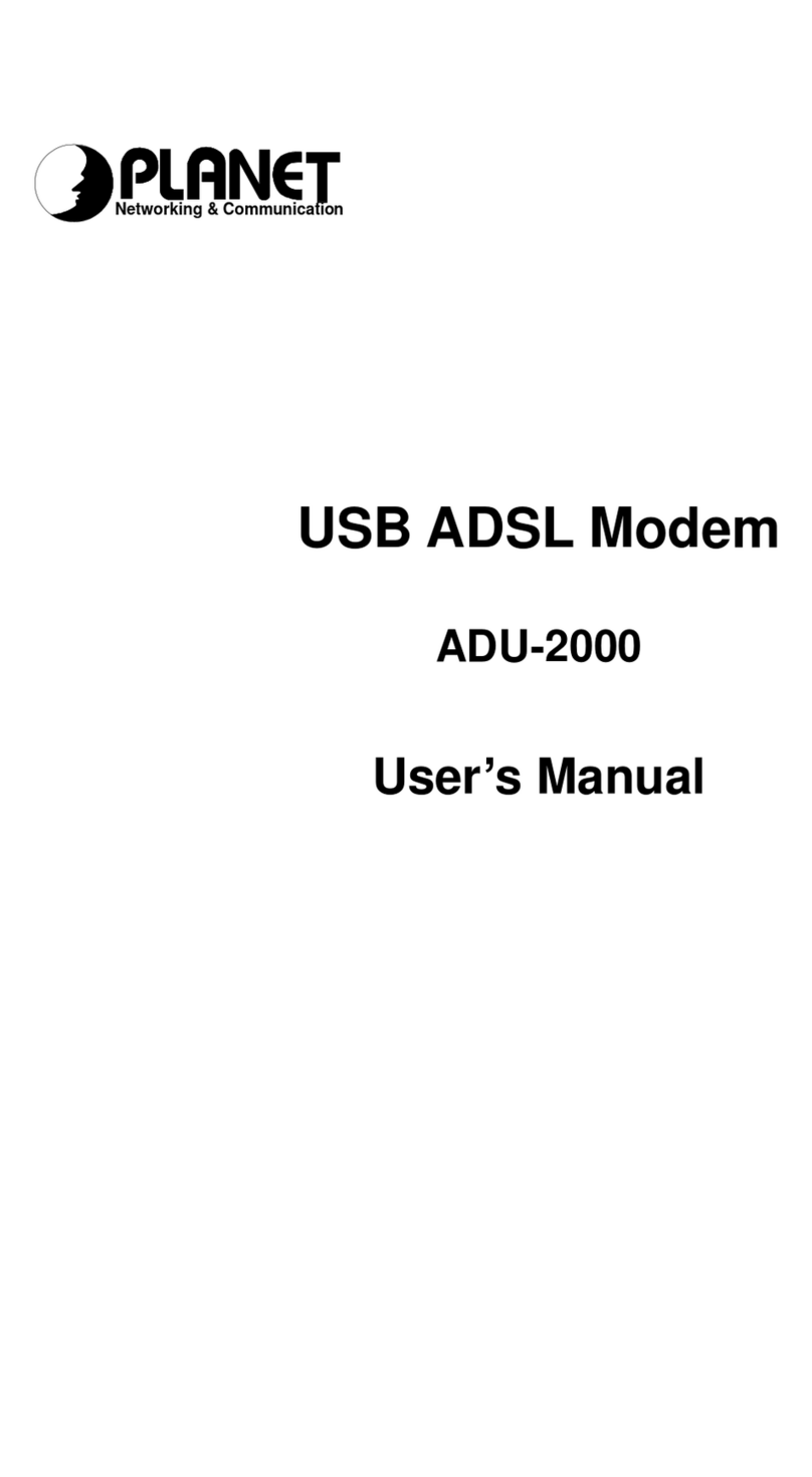 Planet USB ADSL Modem ADU-2000 User manual