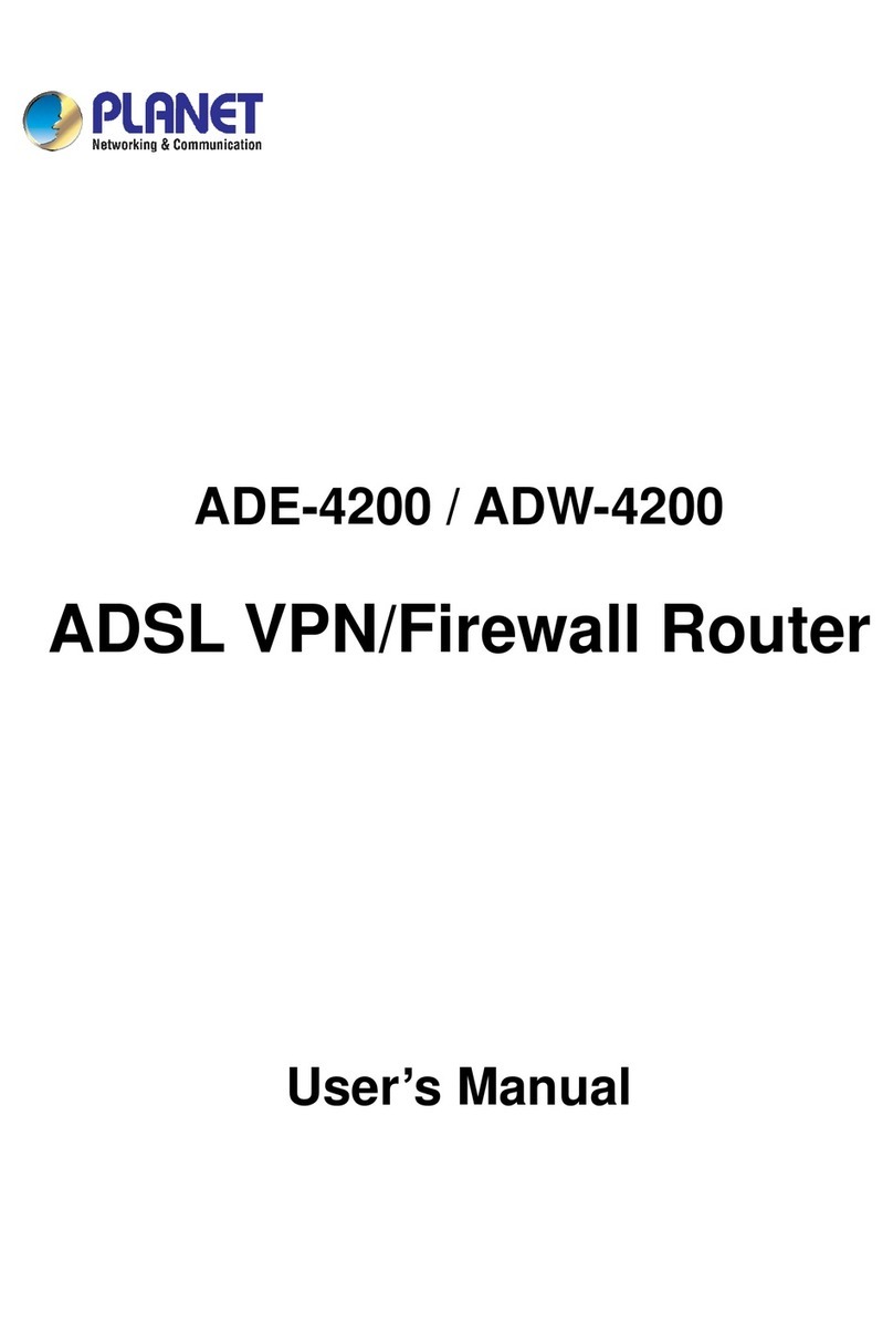 Planet ADSL VPN/Firewall Router ADW-4200 user manual