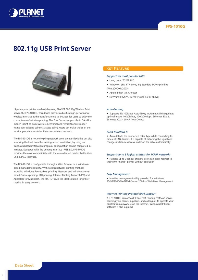 Planet FPS-1010G Specifications