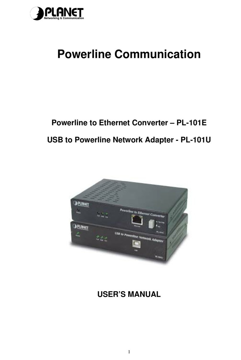 Planet PL-101E User manual Planet PL-101E User manual