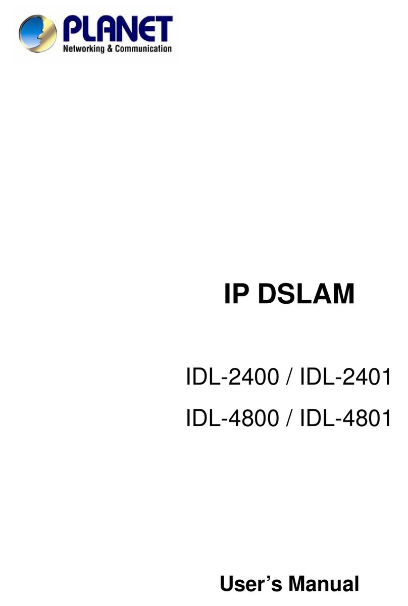 Planet IP DSLAM IDL-2400 user manual Planet IP DSLAM IDL-2400 user manual