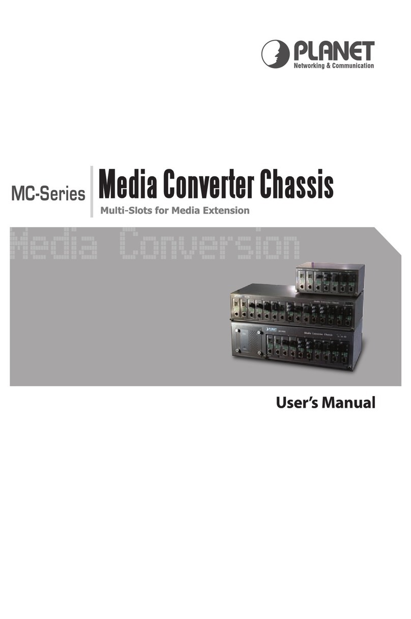 Planet Media Converter Chassis MC-1000R user manual