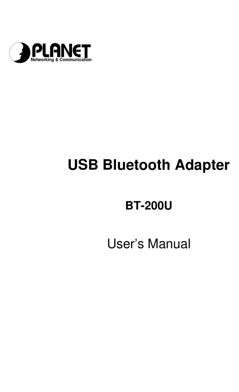Planet BT-200U user manual Planet BT-200U user manual