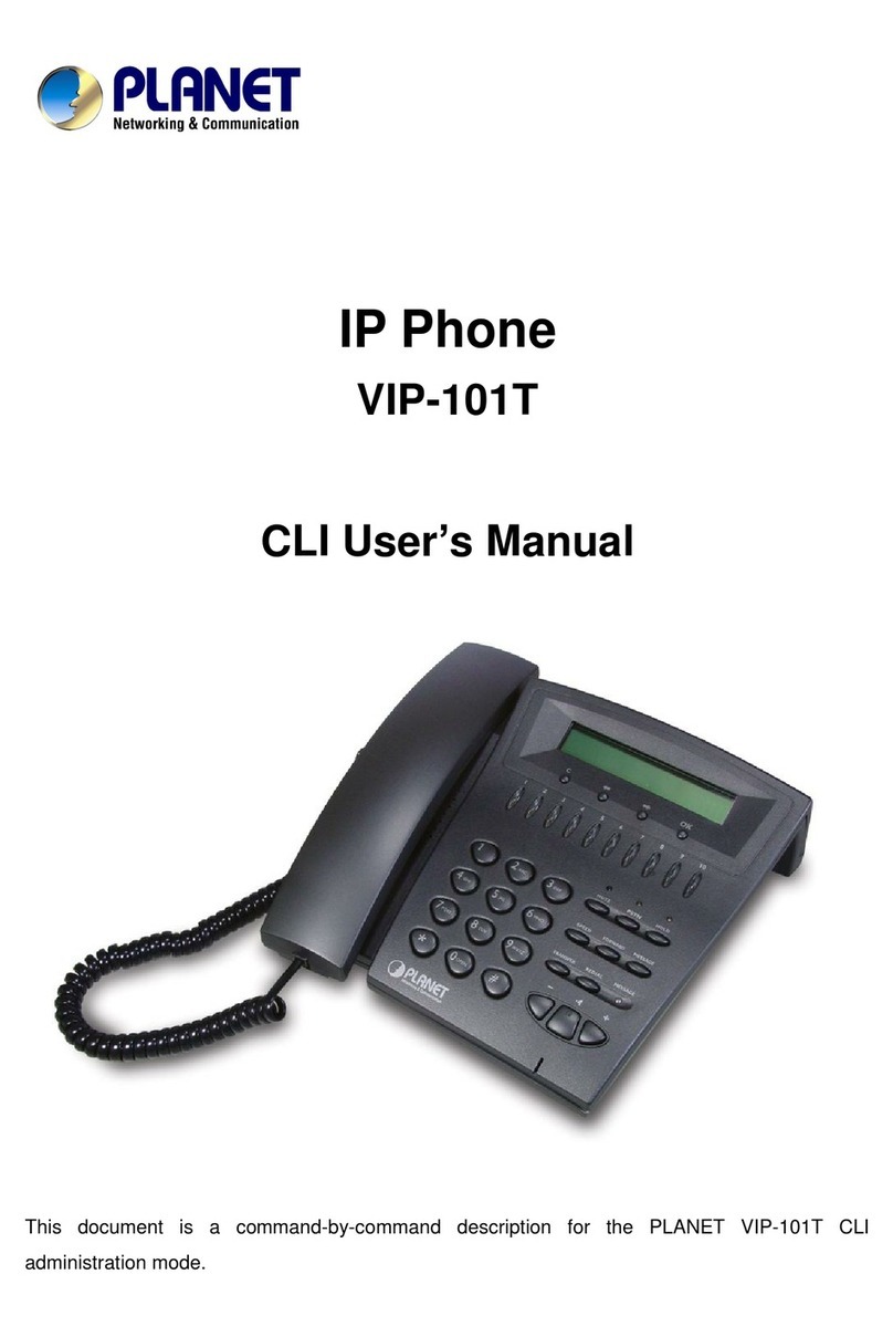 Planet Networking & Communication VIP-101T User manual Planet Networking & Communication VIP-101T User manual