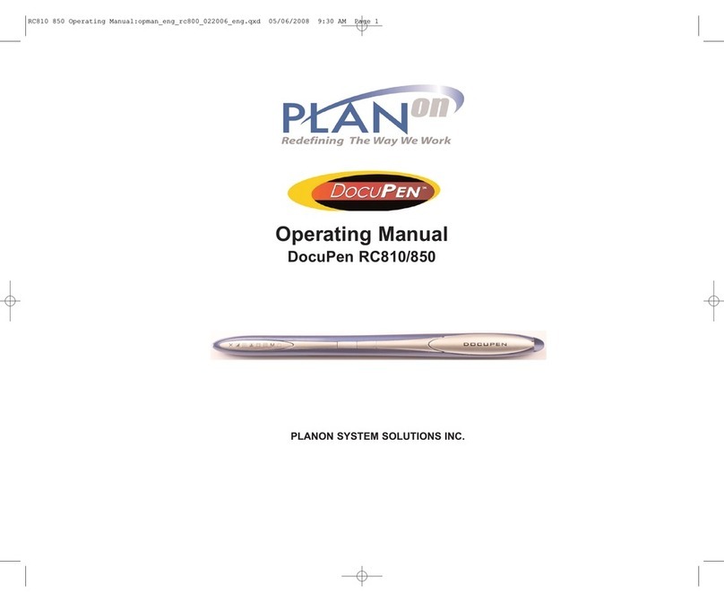 Planon DocuPen RC810 User manual Planon DocuPen RC810 User manual