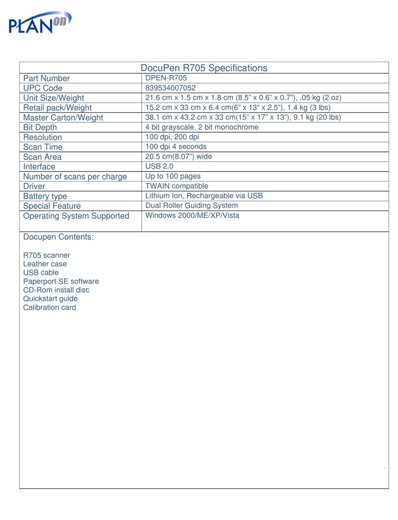 Planon DocuPen R705 User manual Planon DocuPen R705 User manual