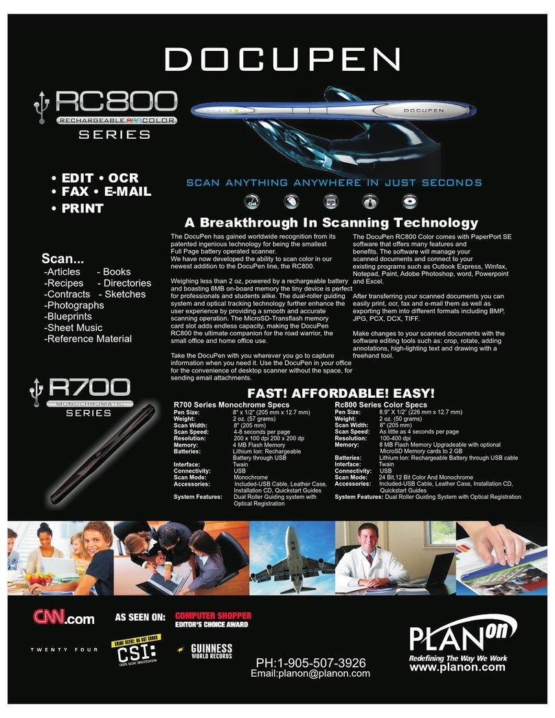 Planon DocuPen RC800 Series brochure