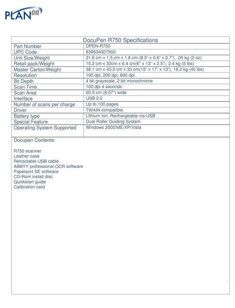Planon DocuPen DPEN-R750 User manual Planon DocuPen DPEN-R750 User manual