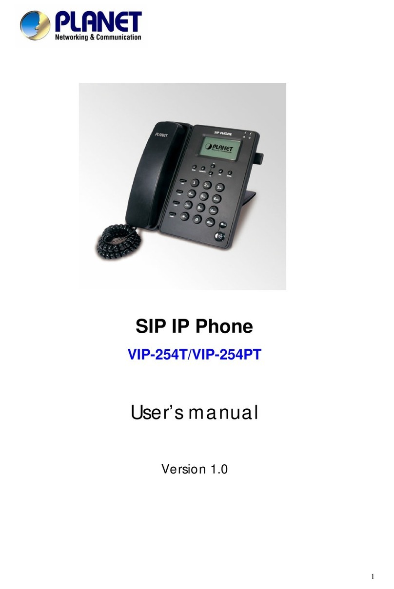 Planet Networking & Communication VIP-254PT User manual Planet Networking & Communication VIP-254PT User manual