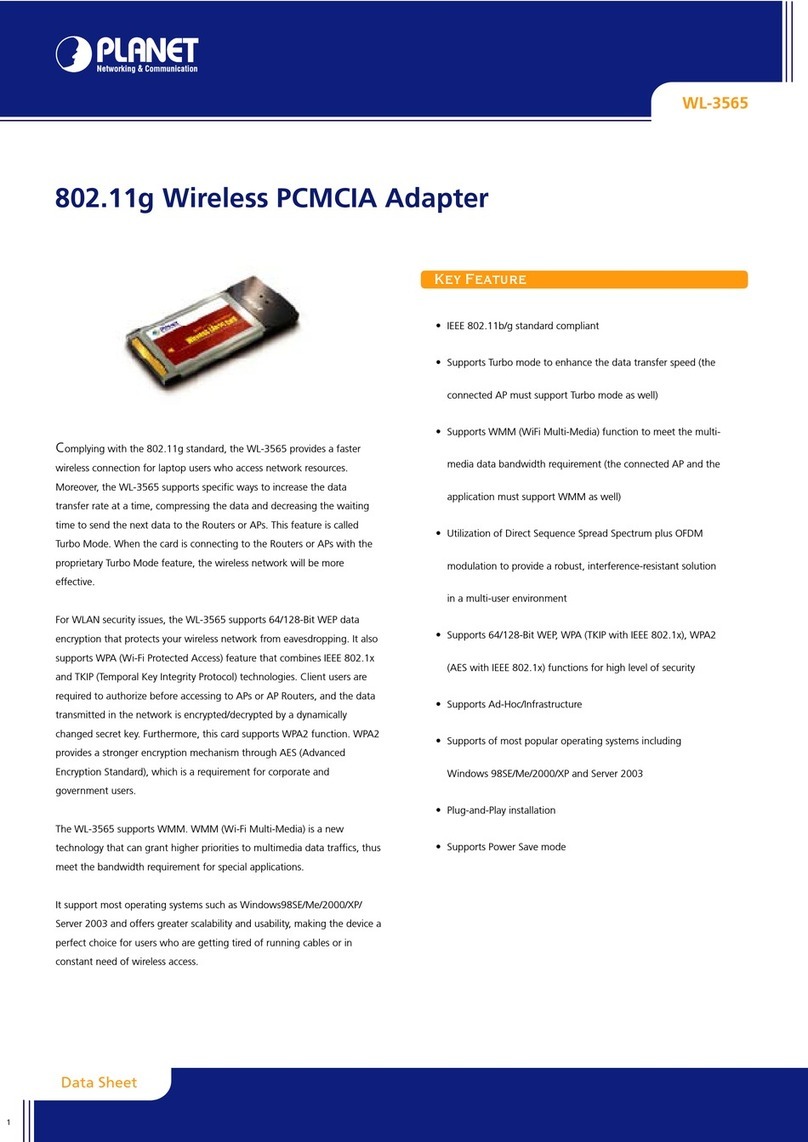 Planet WL-3565 User manual