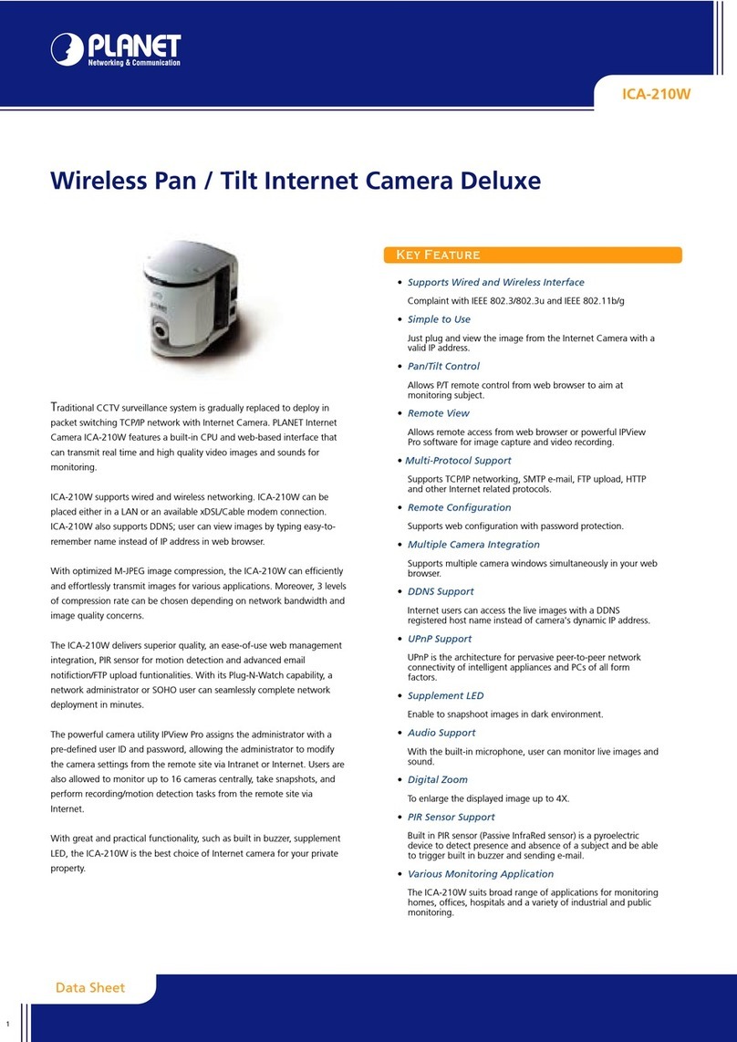 Planet ICA-210W Specifications