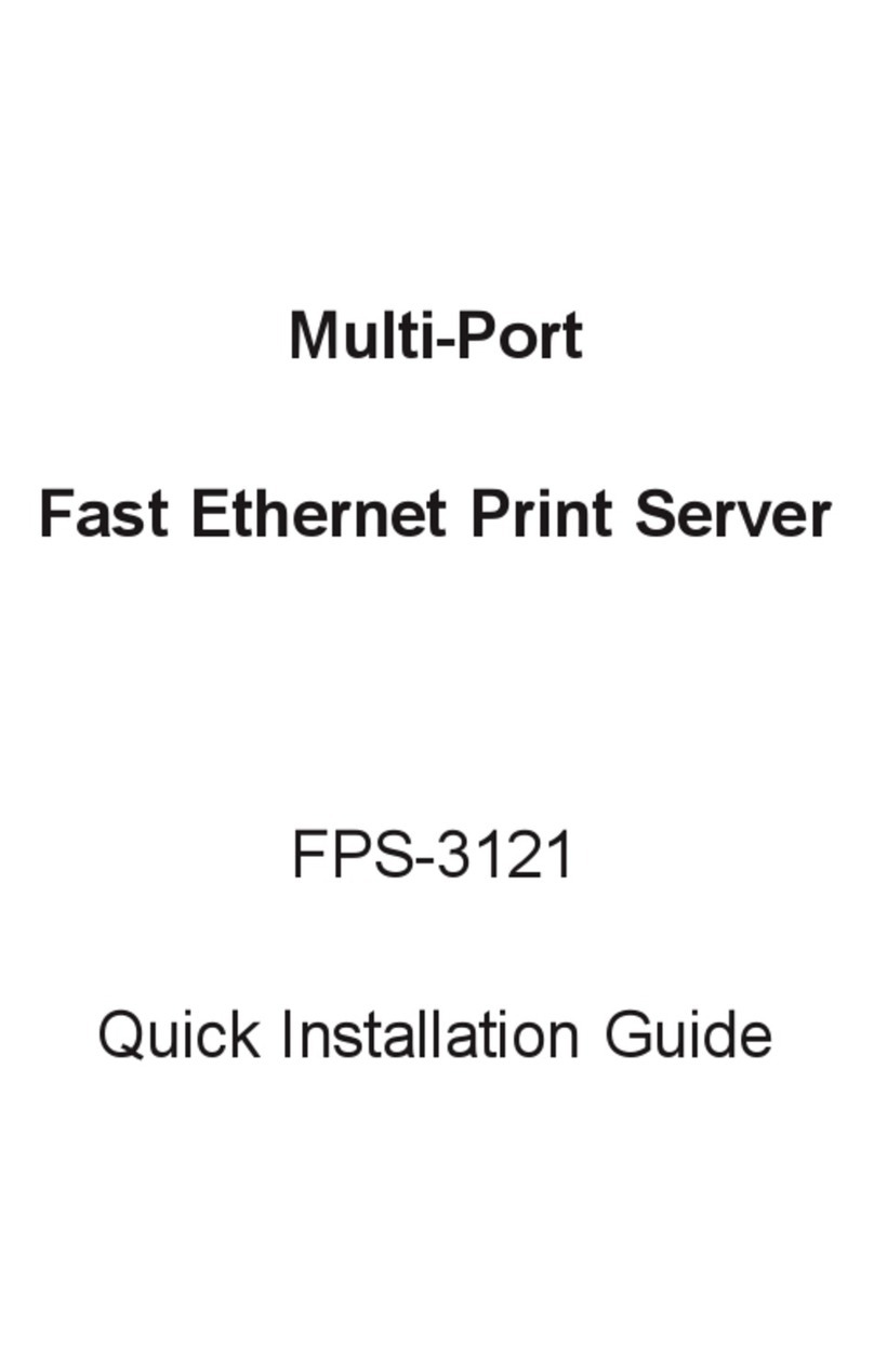 Planet Multi-Port Fast Ethernet Print Server... Quick installation guide