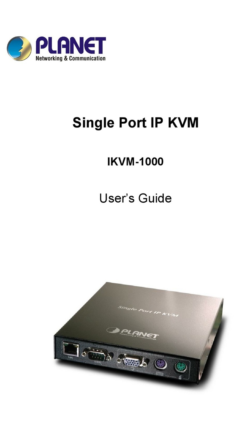 Planet IKVM-1000 User manual Planet IKVM-1000 User manual
