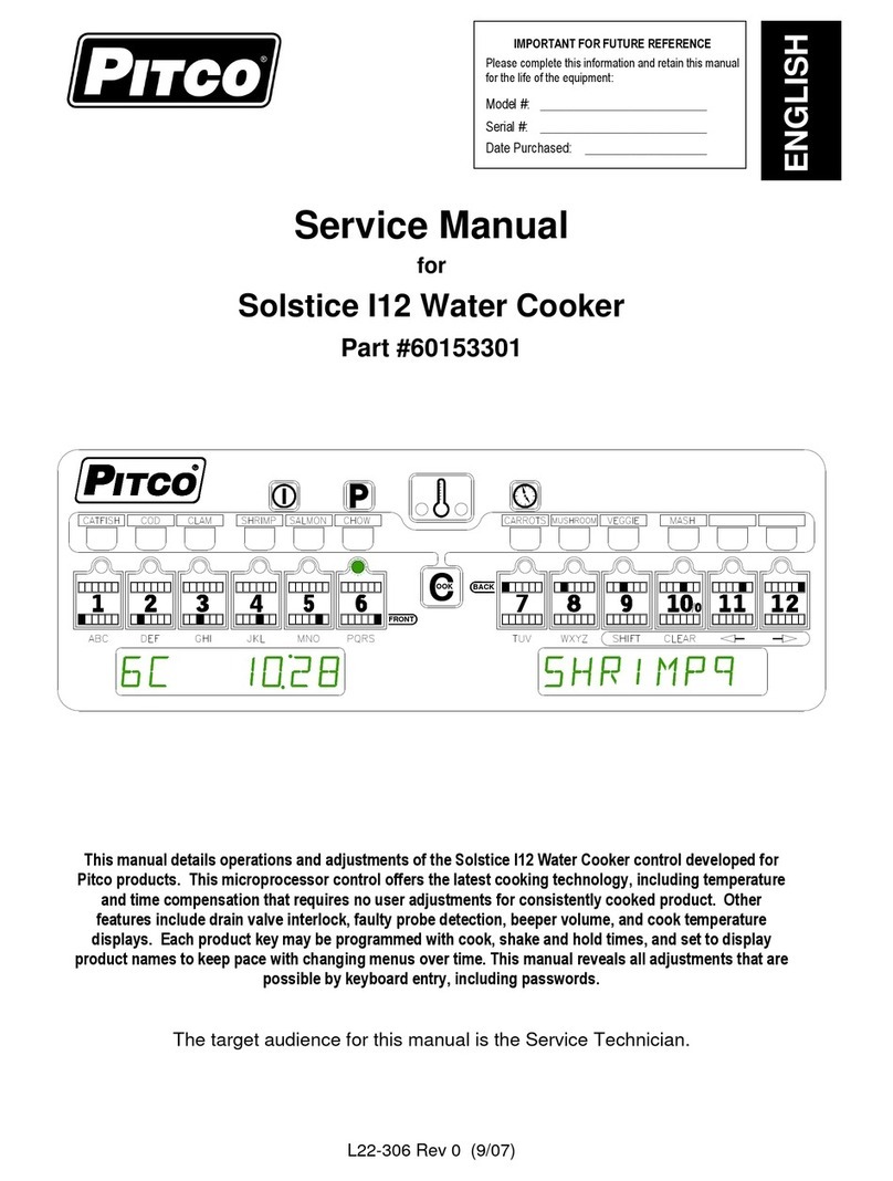 Pitco SOLSTICE I12 L22-306 Service manual