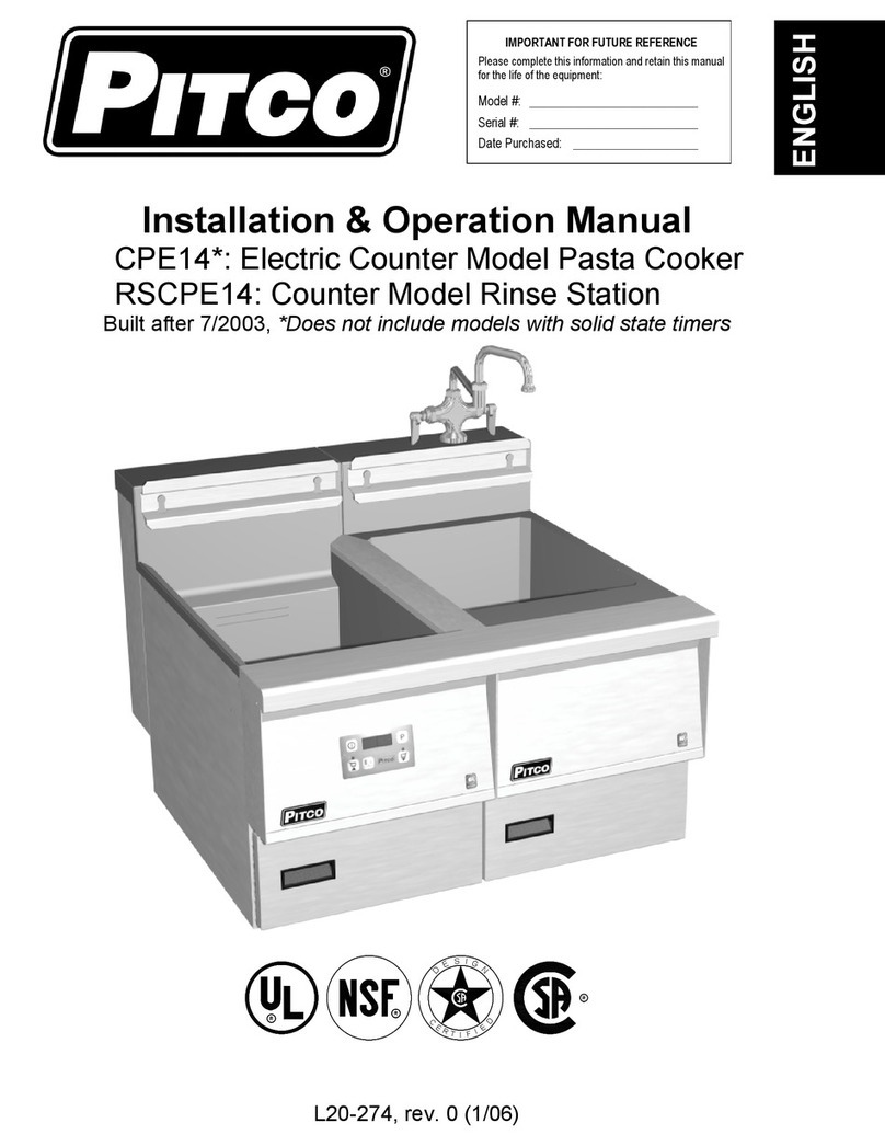 Pitco RSCPE14 User manual