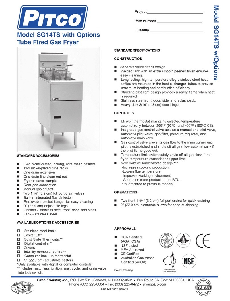 Pitco SG14TS User manual