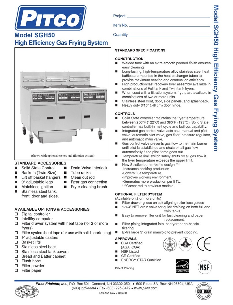 Pitco SGH50 User manual