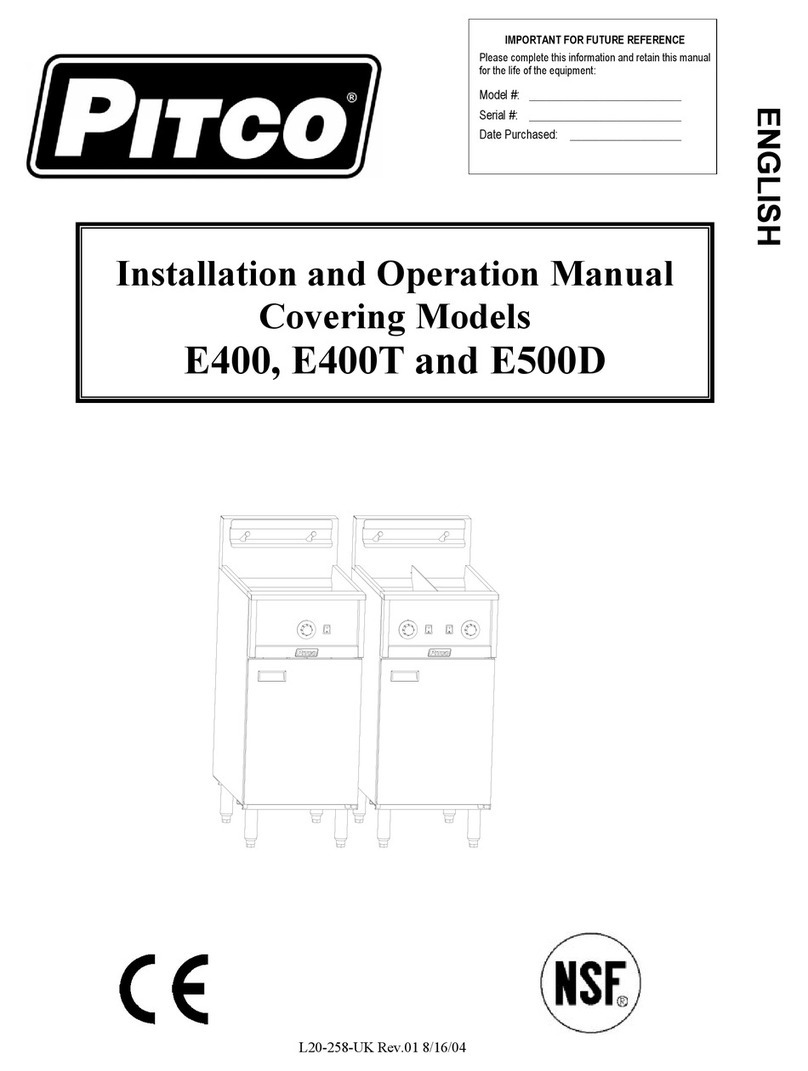 Pitco E400 User manual