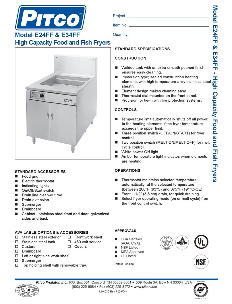 Pitco E24FF Specifications