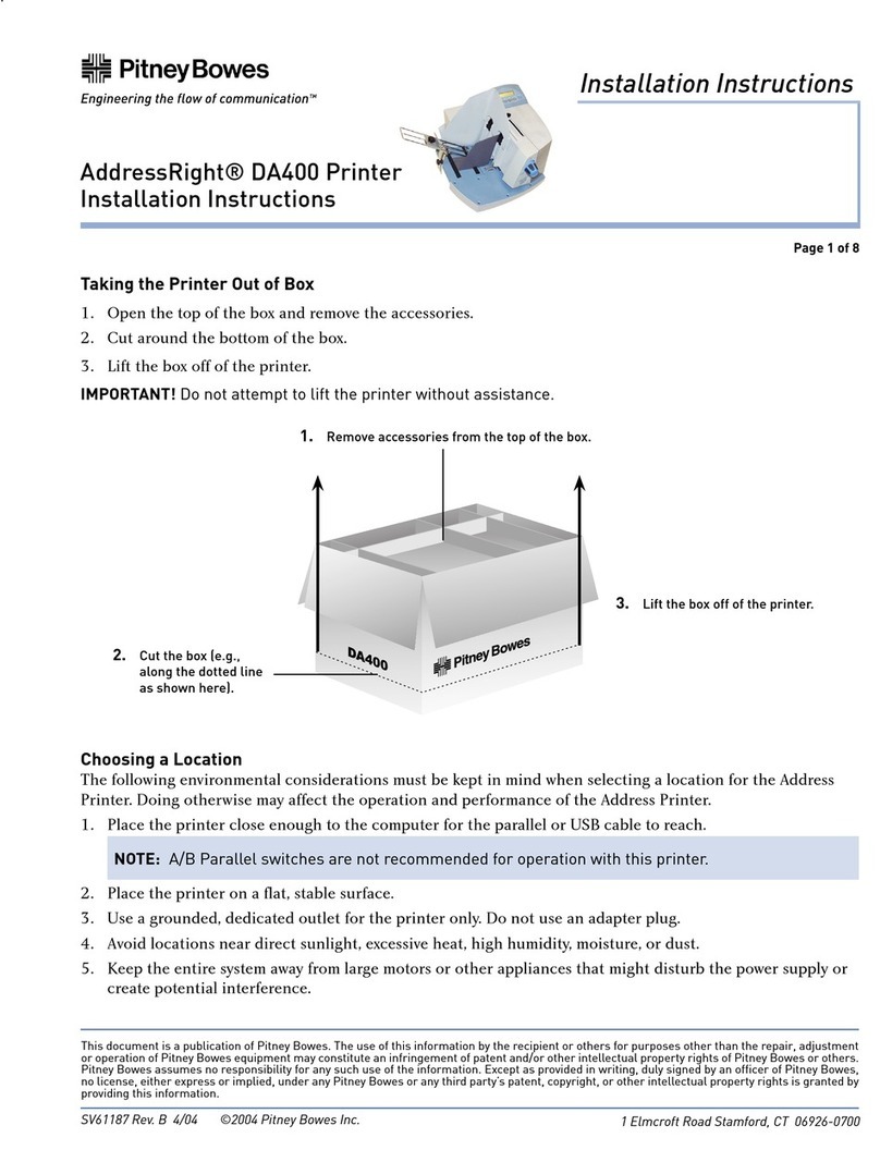 Pitney Bowes ADDRESSRIGHT DA400 User manual