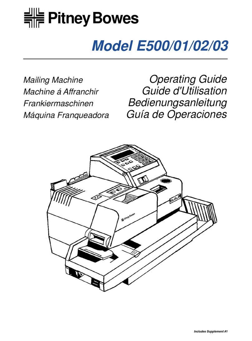 Pitney Bowes E500 User manual Pitney Bowes E500 User manual