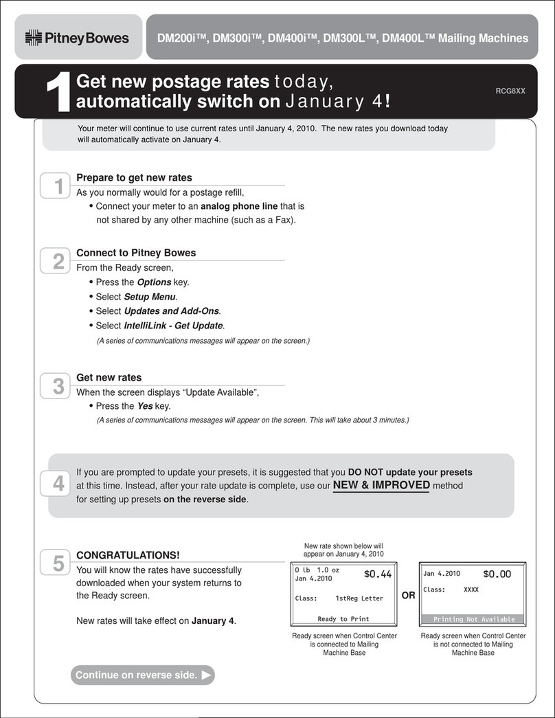 Pitney Bowes DM200i Series User manual Pitney Bowes DM200i Series User manual