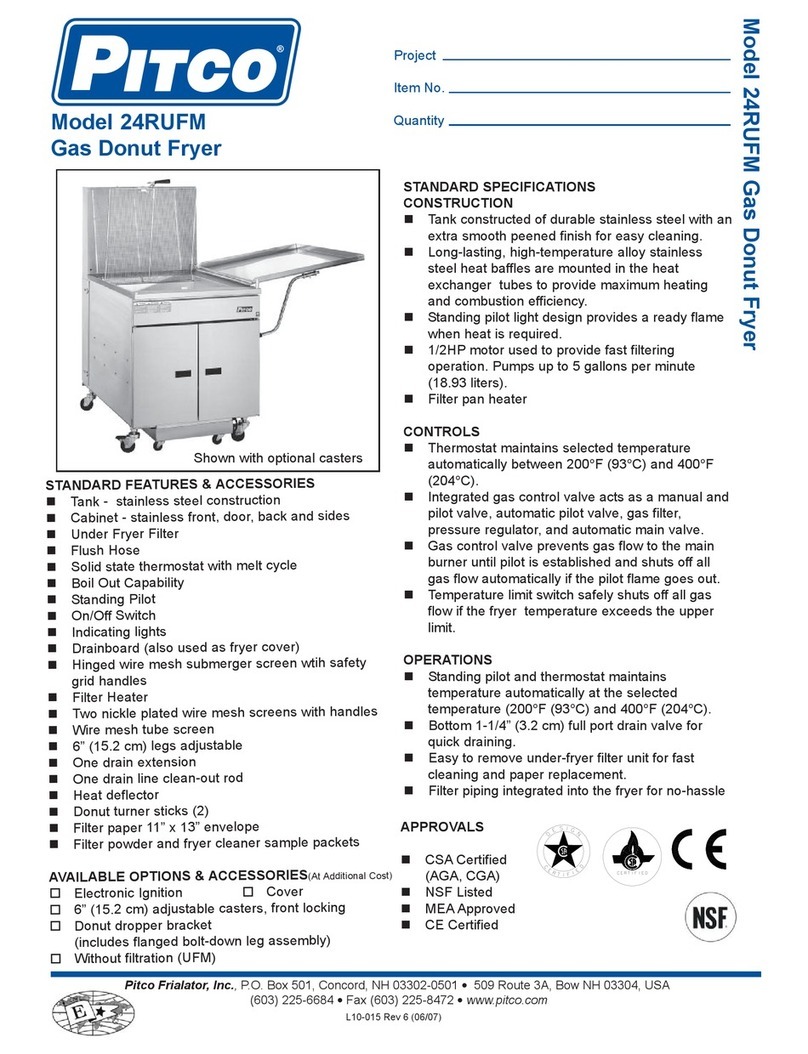 Pitco 24RUFM User manual Pitco 24RUFM User manual