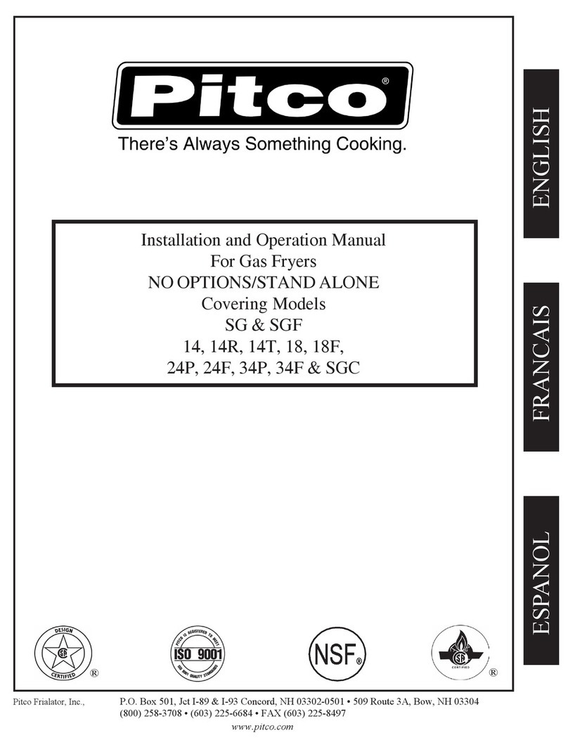 Pitco 14T Installation and operation manual