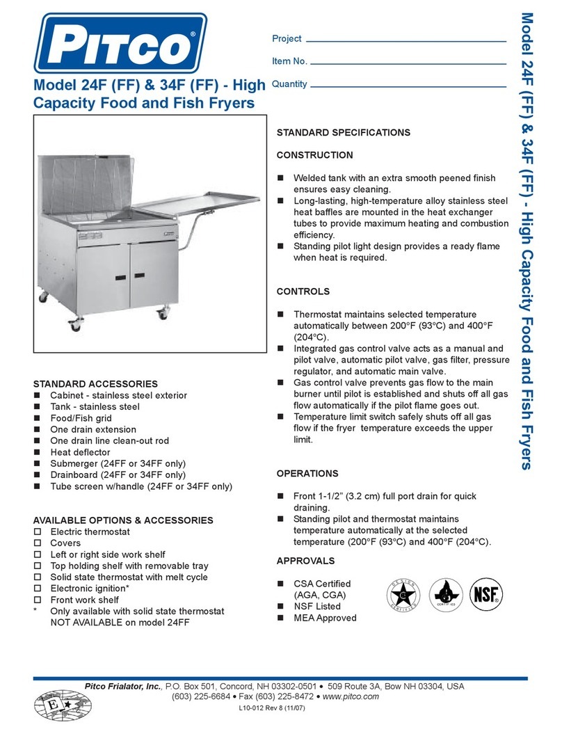 Pitco 24F Specifications