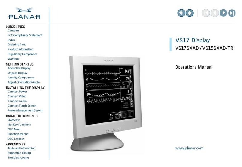 Planar VS15SXAD-TR User manual