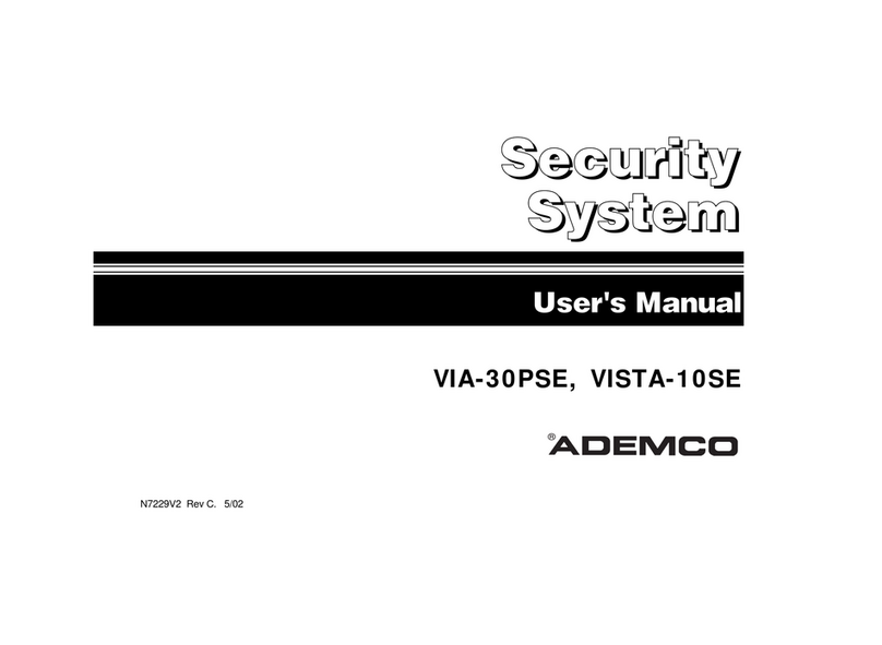 ADEMCO Security System VISTA-10SE User manual