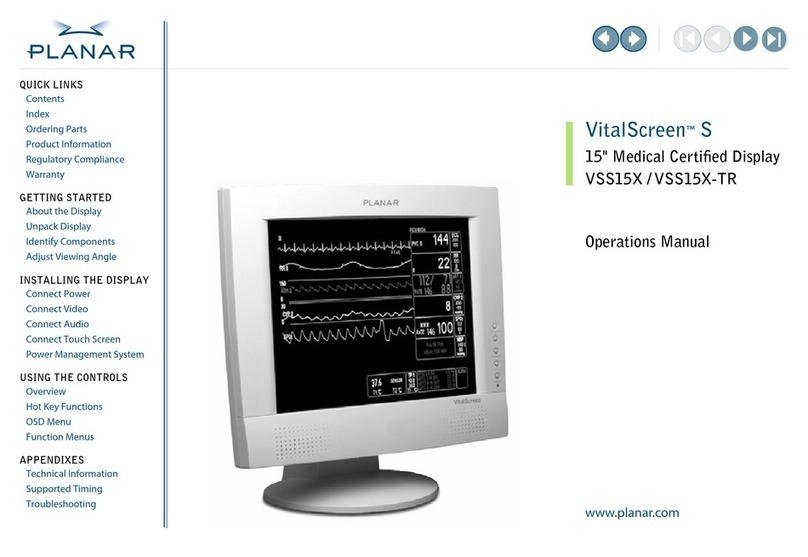 Planar VitalScreen S VSS15X User manual Planar VitalScreen S VSS15X User manual