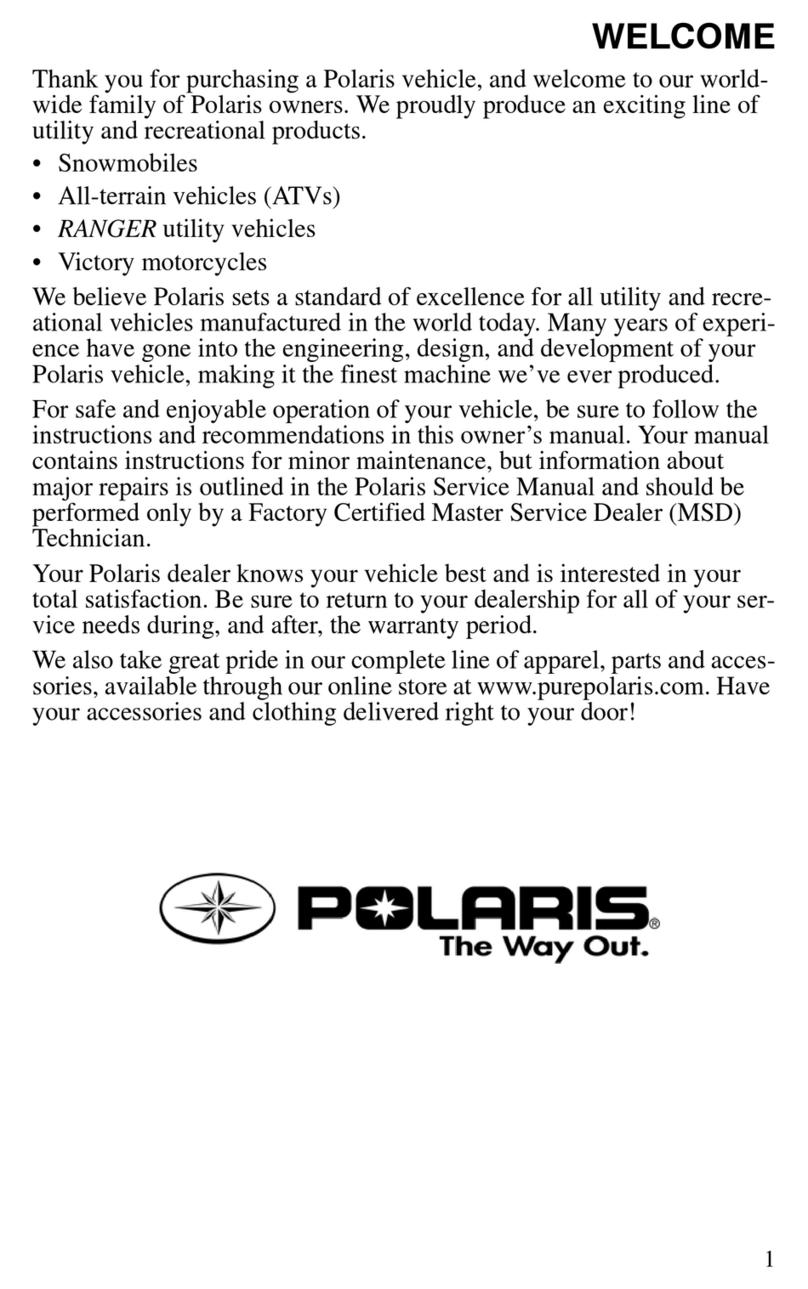 Polaris Sportsman 9921169 User manual Polaris Sportsman 9921169 User manual