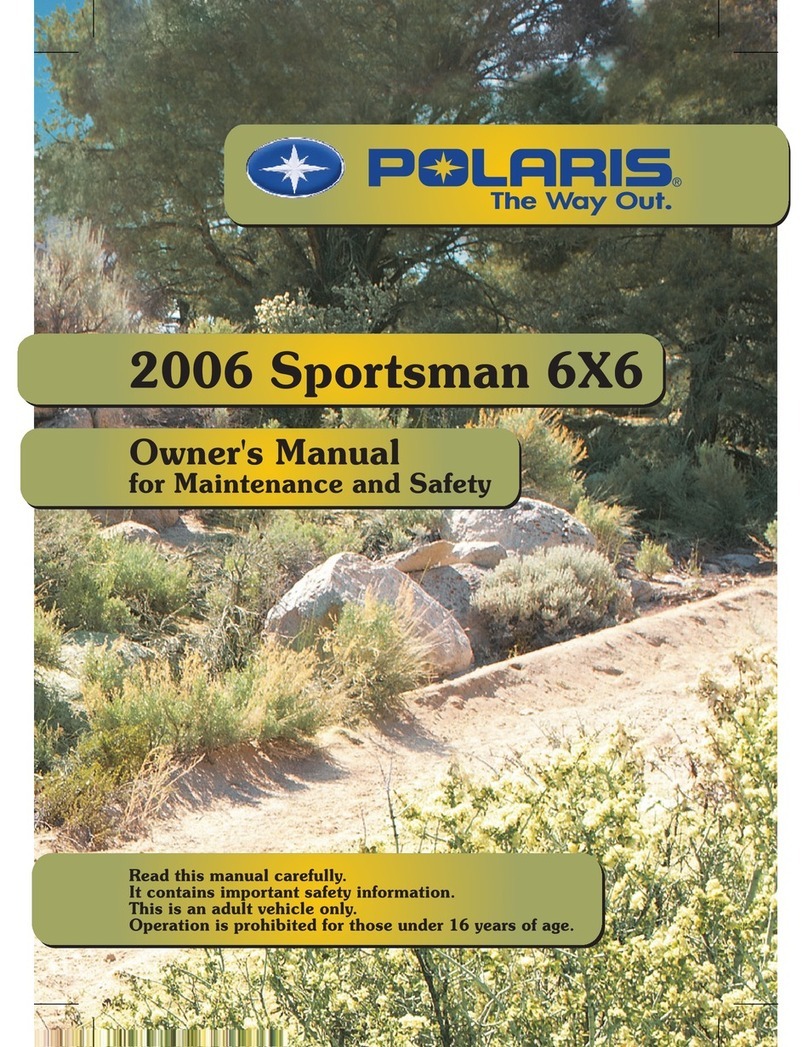 Polaris 6X6 Owner's manual for maintenance and safety