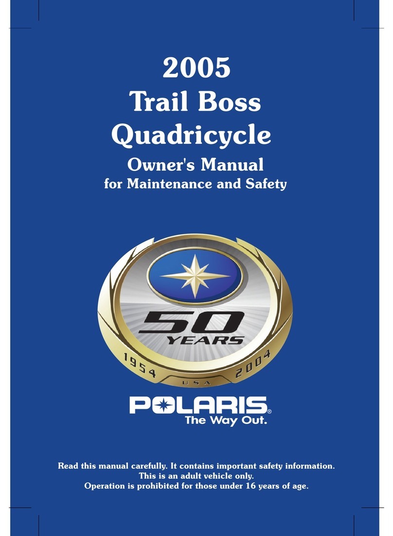 Polaris Trail Boss 330 Quadricycle User manual