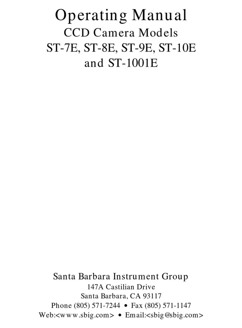 Santa Barbara Instrument Group CCD Camera operating manual Santa Barbara Instrument Group CCD Camera operating manual