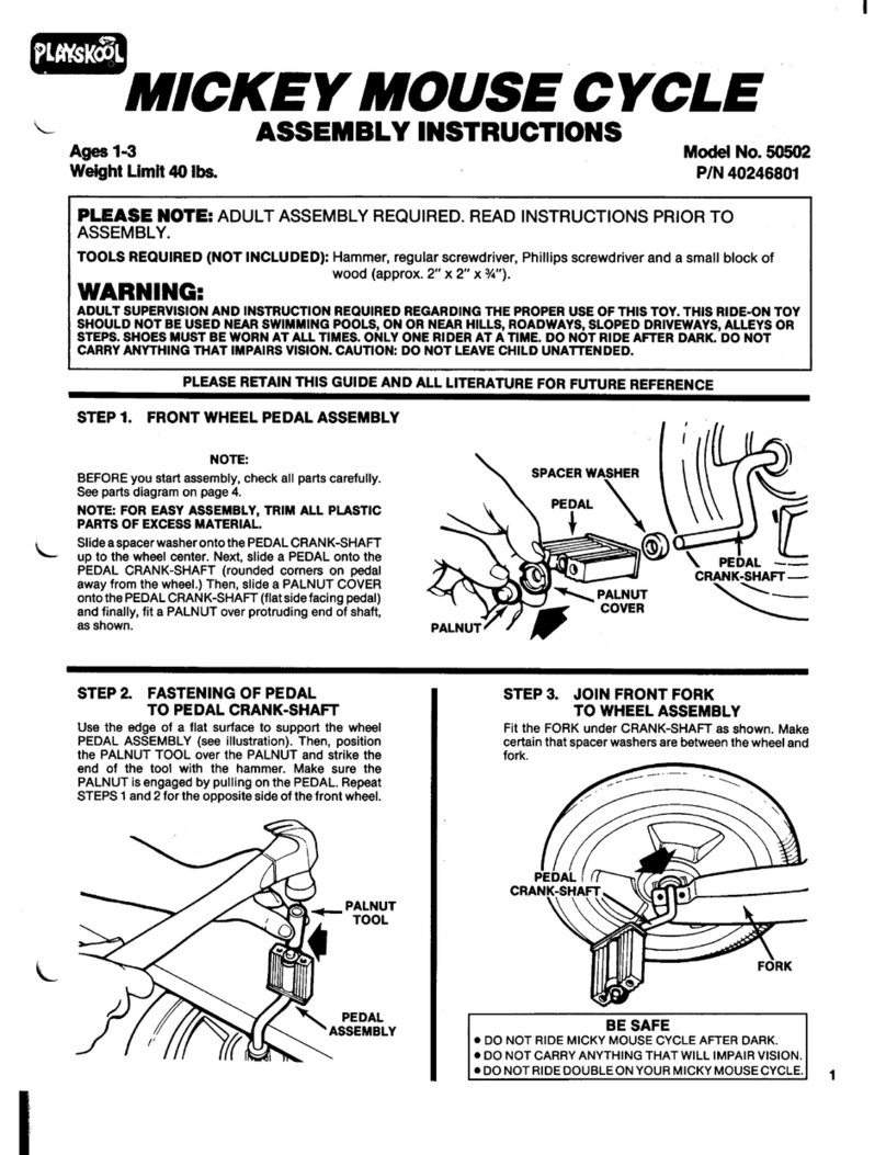 Playskool Mickey Mouse Cycle 50502 User manual
