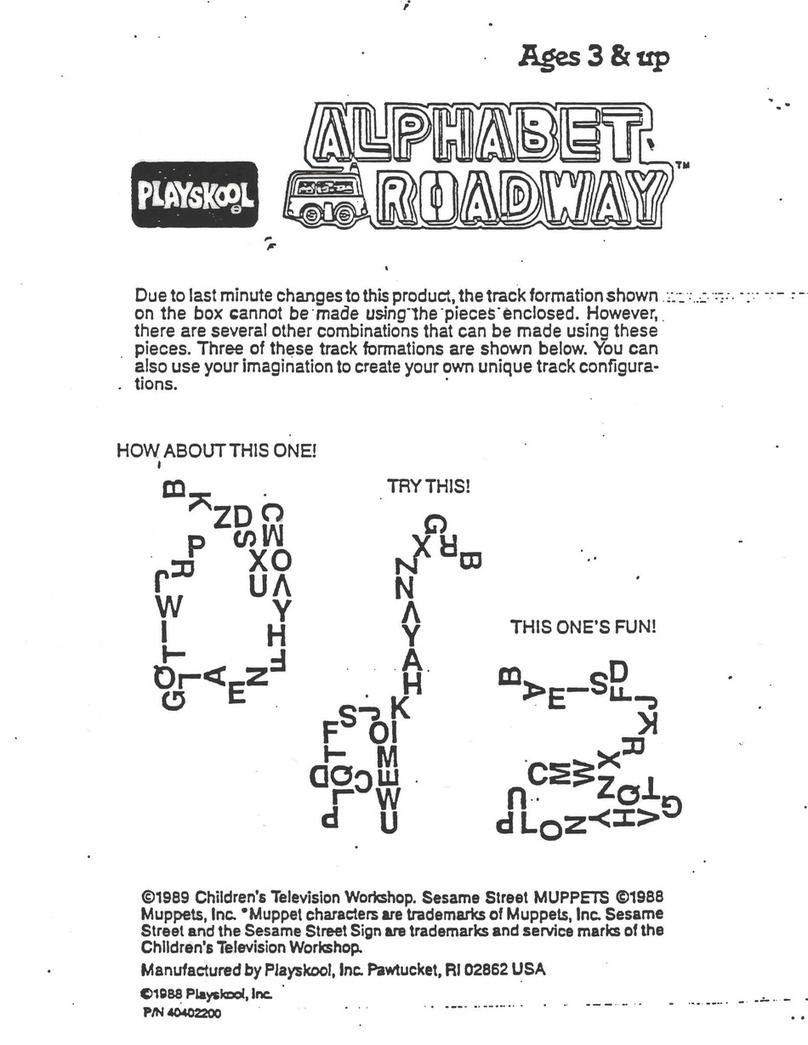 Playskool Alphabet Roadway User manual Playskool Alphabet Roadway User manual