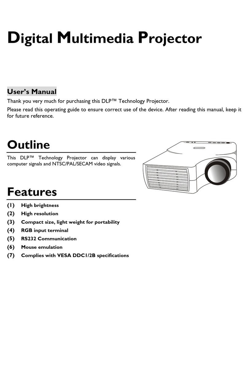 Plus DLPTM Technology Projector User manual Plus DLPTM Technology Projector User manual