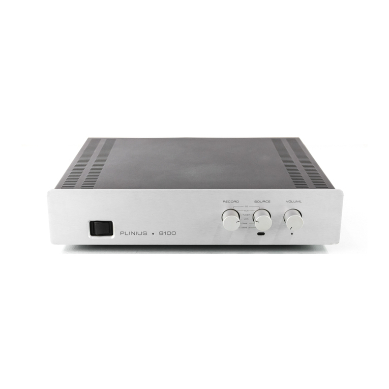 Plinius 8100 User manual