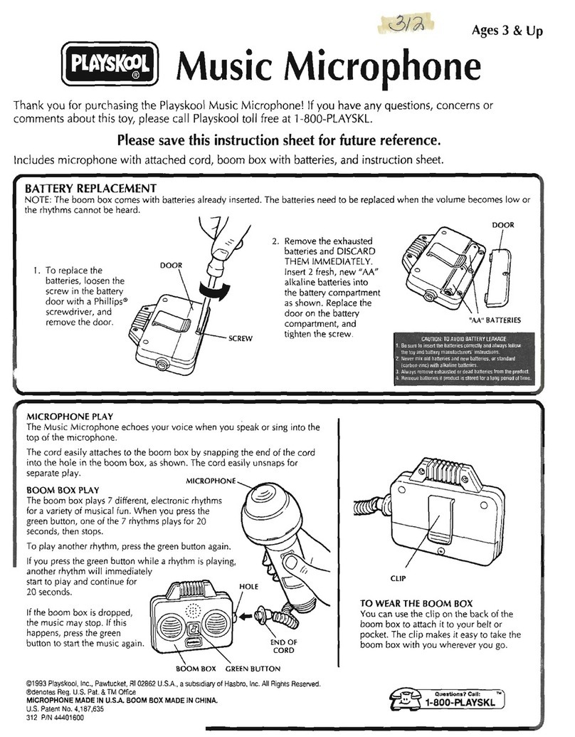 Playskool Music Microphone instruction manual