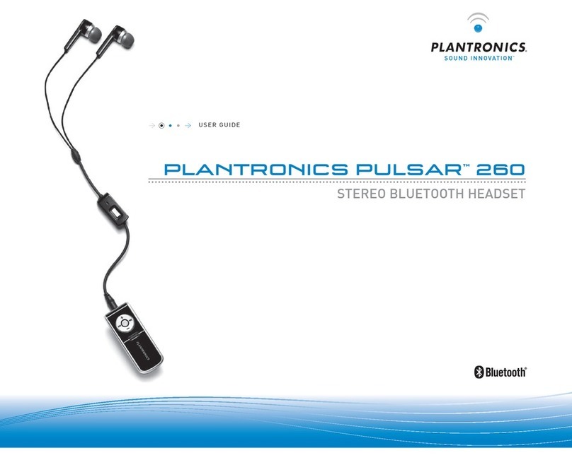 Plantronics PULSAR 260 User manual