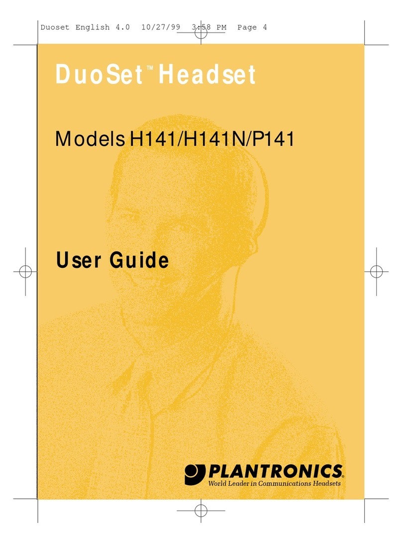 Plantronics DuoSet H141 User manual