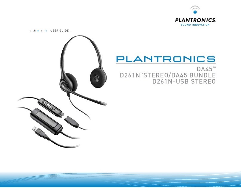 Plantronics DA45 User manual Plantronics DA45 User manual