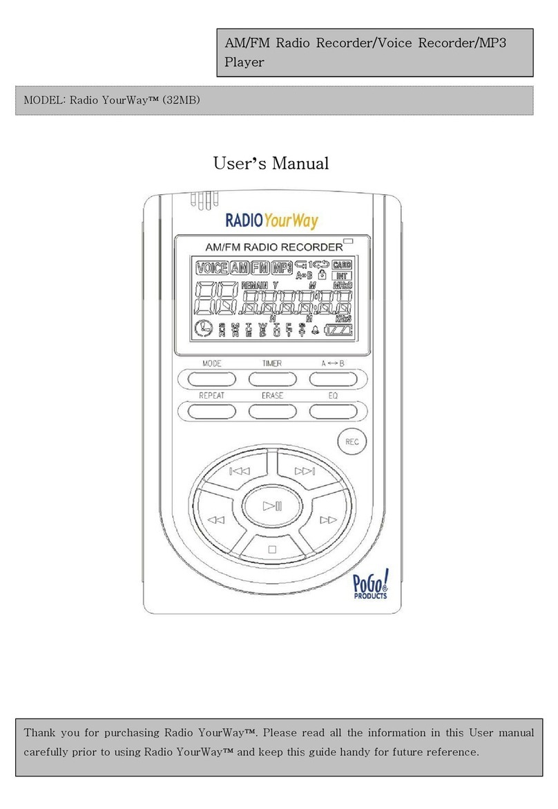 Pogo Radio YourWay User manual Pogo Radio YourWay User manual
