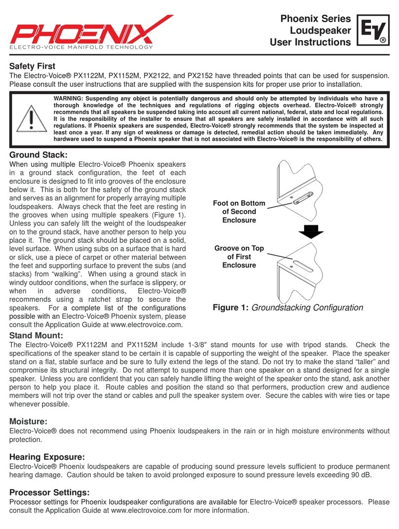 Electro-Voice Phoenix PX1122M User instructions