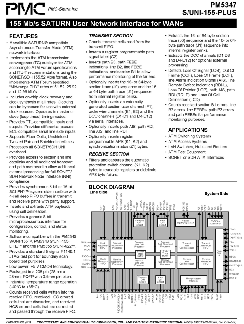 PMC-Sierra PM5347 Features PMC-Sierra PM5347 Features