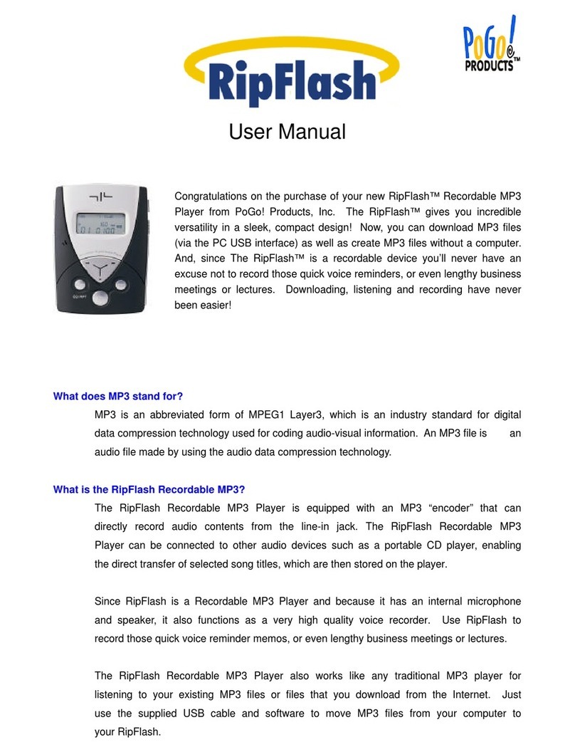 Pogo Recordable MP3 Player User manual Pogo Recordable MP3 Player User manual
