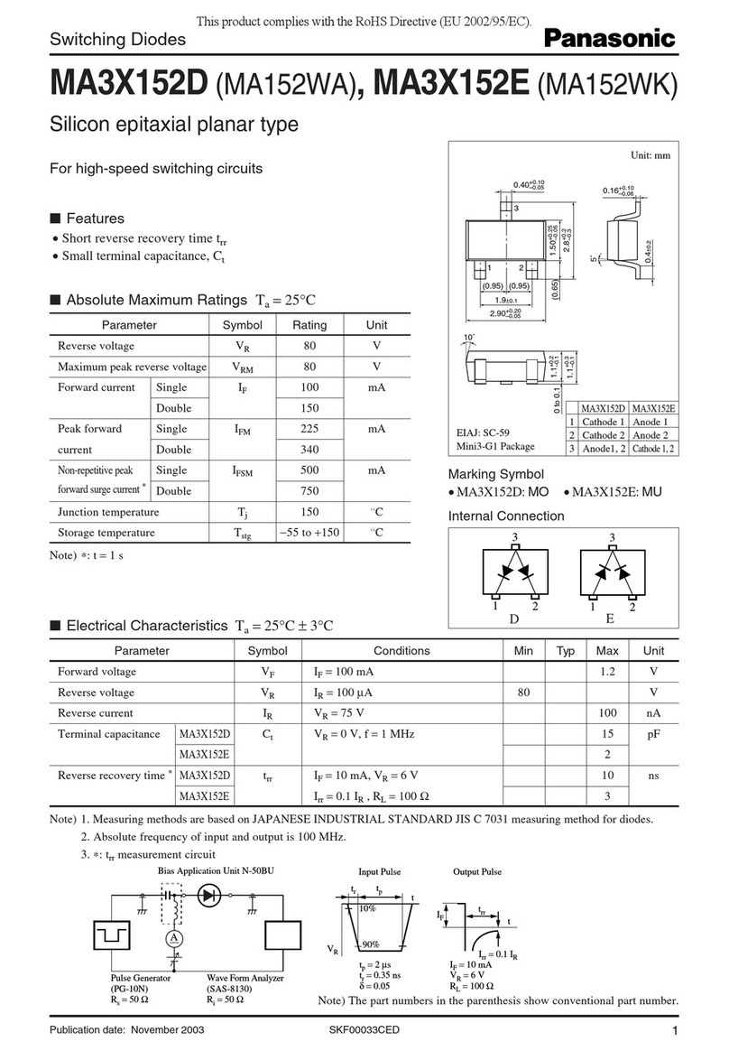 Panasonic MA3X152D User manual